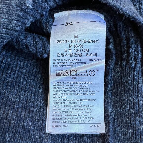 Gap Kids Navy Textured Hoodie Sweater - Picture 7 of 7